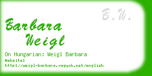 barbara weigl business card